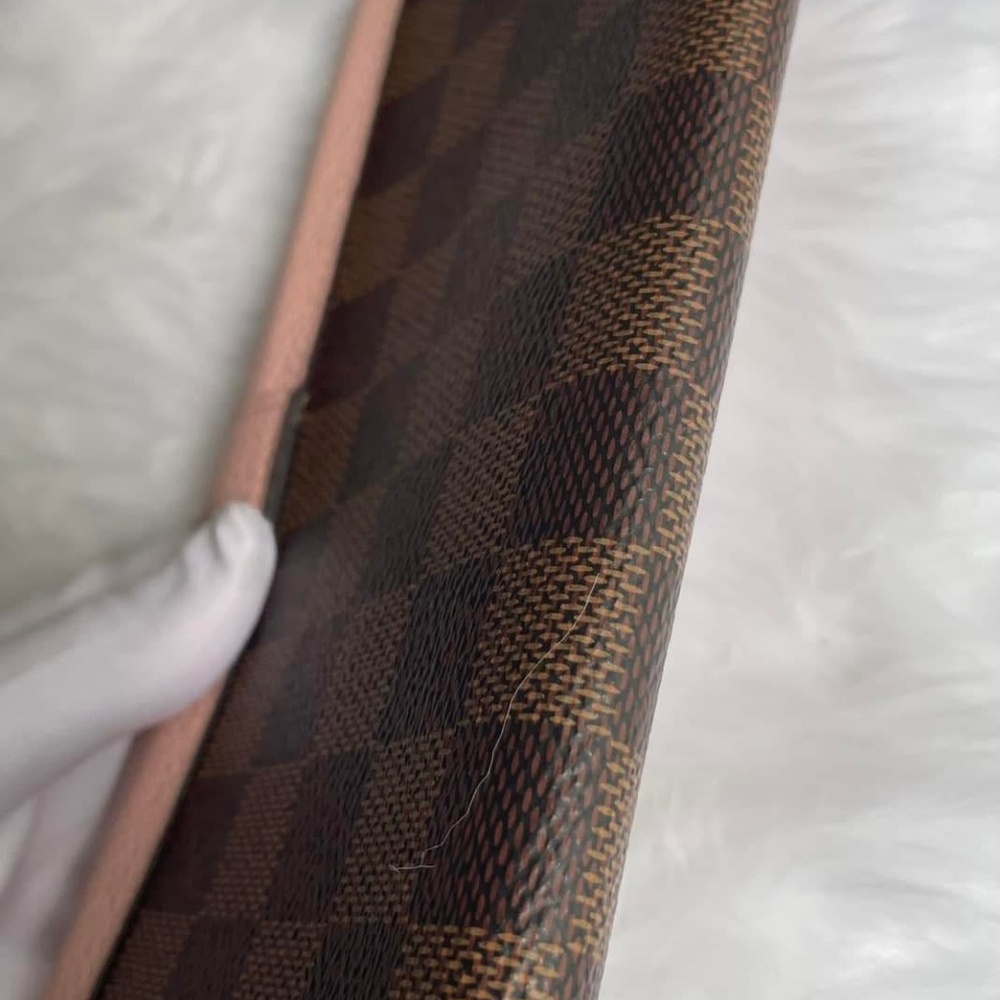 Louis Vuitton Clapton Damier Ebene Long Wallet (in pink Magnolia color ) - Picture 6 of 12